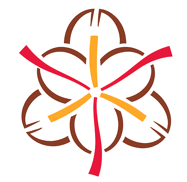 saffron flower logo design